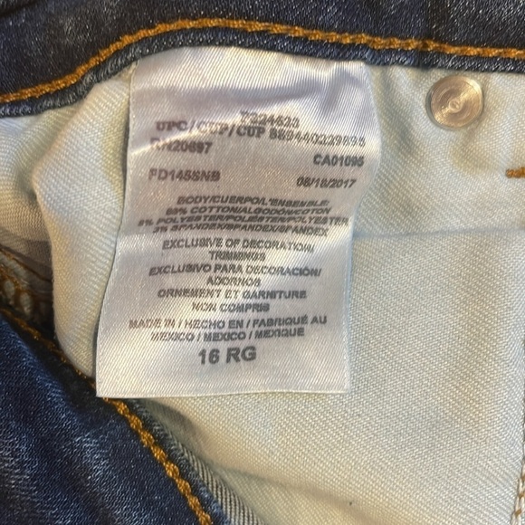 Dickies 16 RG skinny med blue denim jeans with zip and button close - Picture 7 of 11